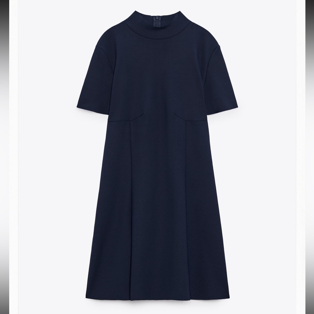 Navy Blue Zara Mock Dress